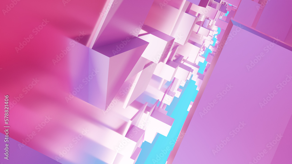 Pink Rectangular Patterns on Blue Background - A collection of pink rectangular shapes arranged in various sizes and distances on a blue background, creating a serene and tranquil atmosphere. Pink Rectangular Patterns on Blue Background - A collection of pink rectangular shapes arranged in various sizes and distances on a blue background, creating a serene and tranquil atmosphere.