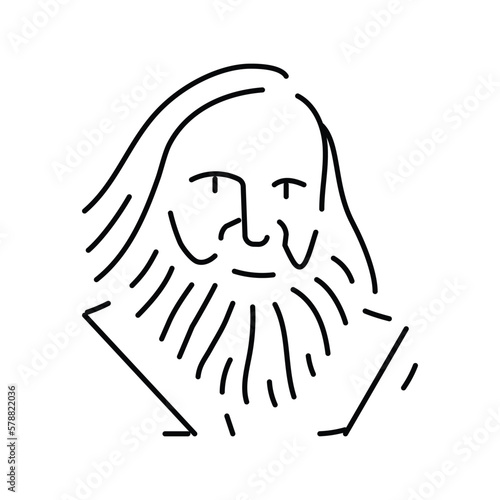 mendeleev chemistry line icon vector illustration photo