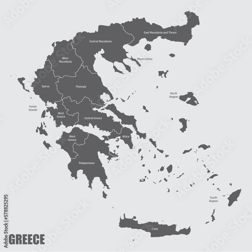 Greece administrative map