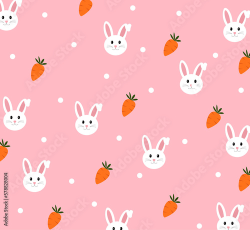 seamless pattern with rabbits