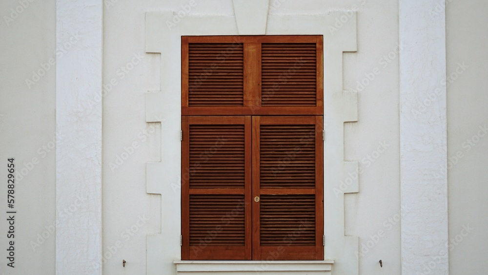 Fototapeta premium window with wooden shutters