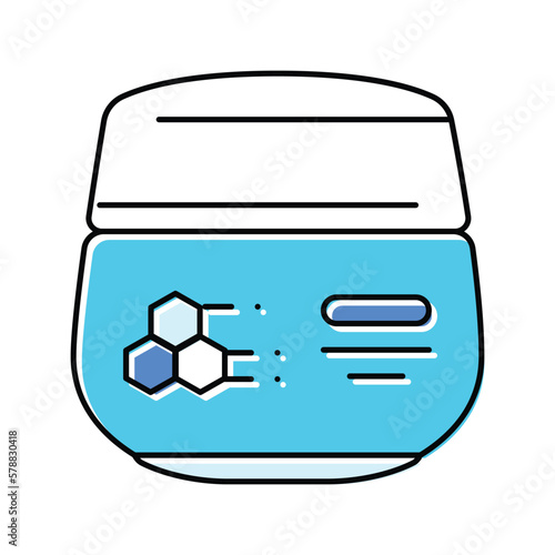 retinol moisturizer cream color icon vector illustration