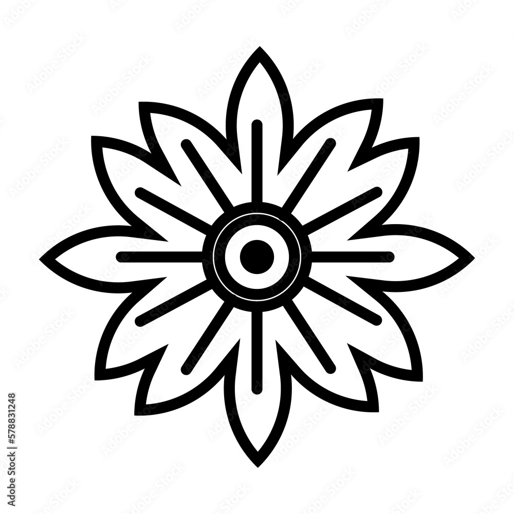 PNG image icon of flowers in lines with transparent background PNG image icon of flowers in lines with transparent background