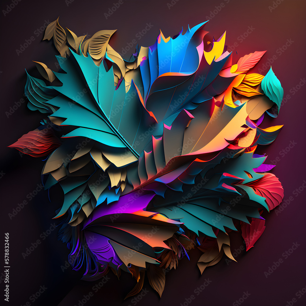 abstract background with color leaves abstract background with color leaves