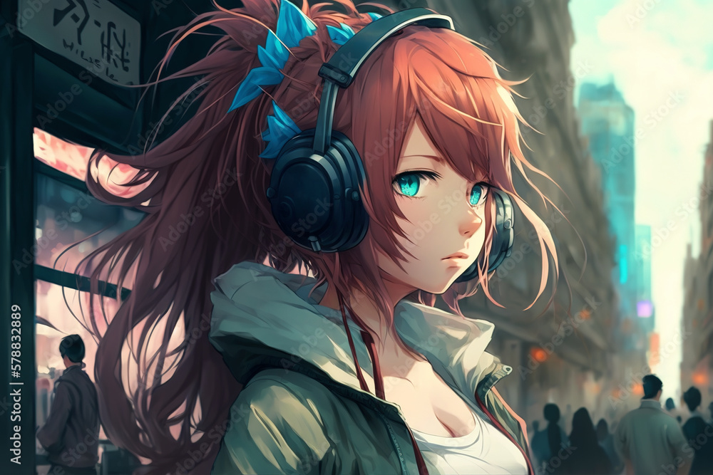 anime headphones wallpaper