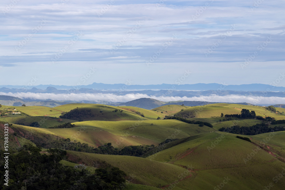 Naklejka premium landscape with hills