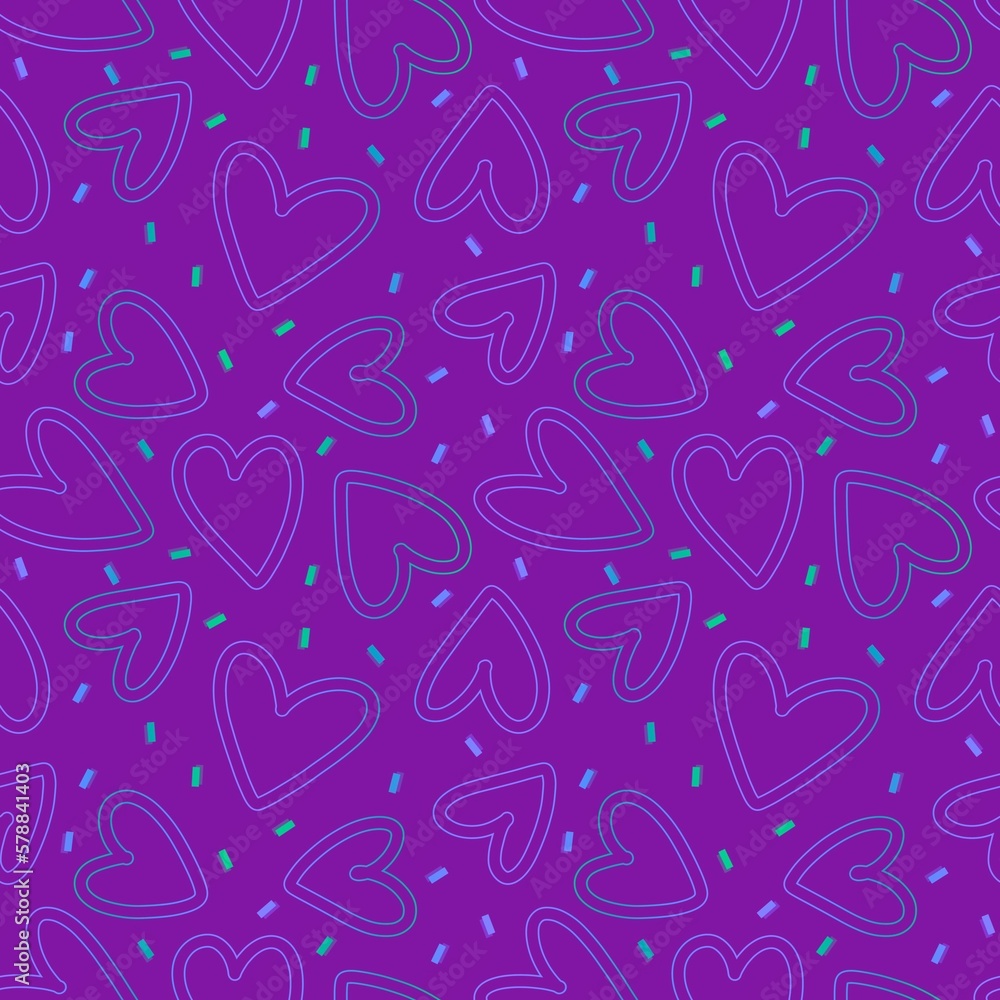 Valentines hearts cartoon pattern for wrapping and kids clothes print and fabrics and gift box Valentines hearts cartoon pattern for wrapping and kids clothes print and fabrics and gift box