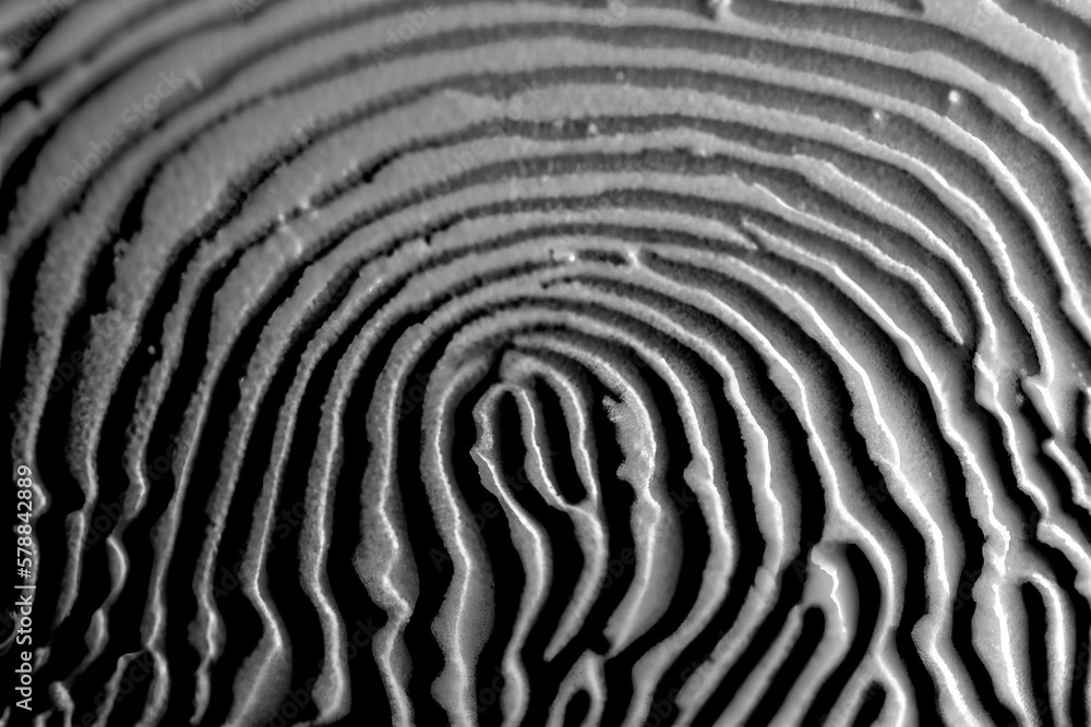 A closeup of a single fingerprint, with a high level of detail and