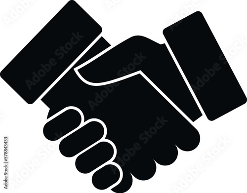 Trust handshake icon simple vector. Social corporate. Honesty core