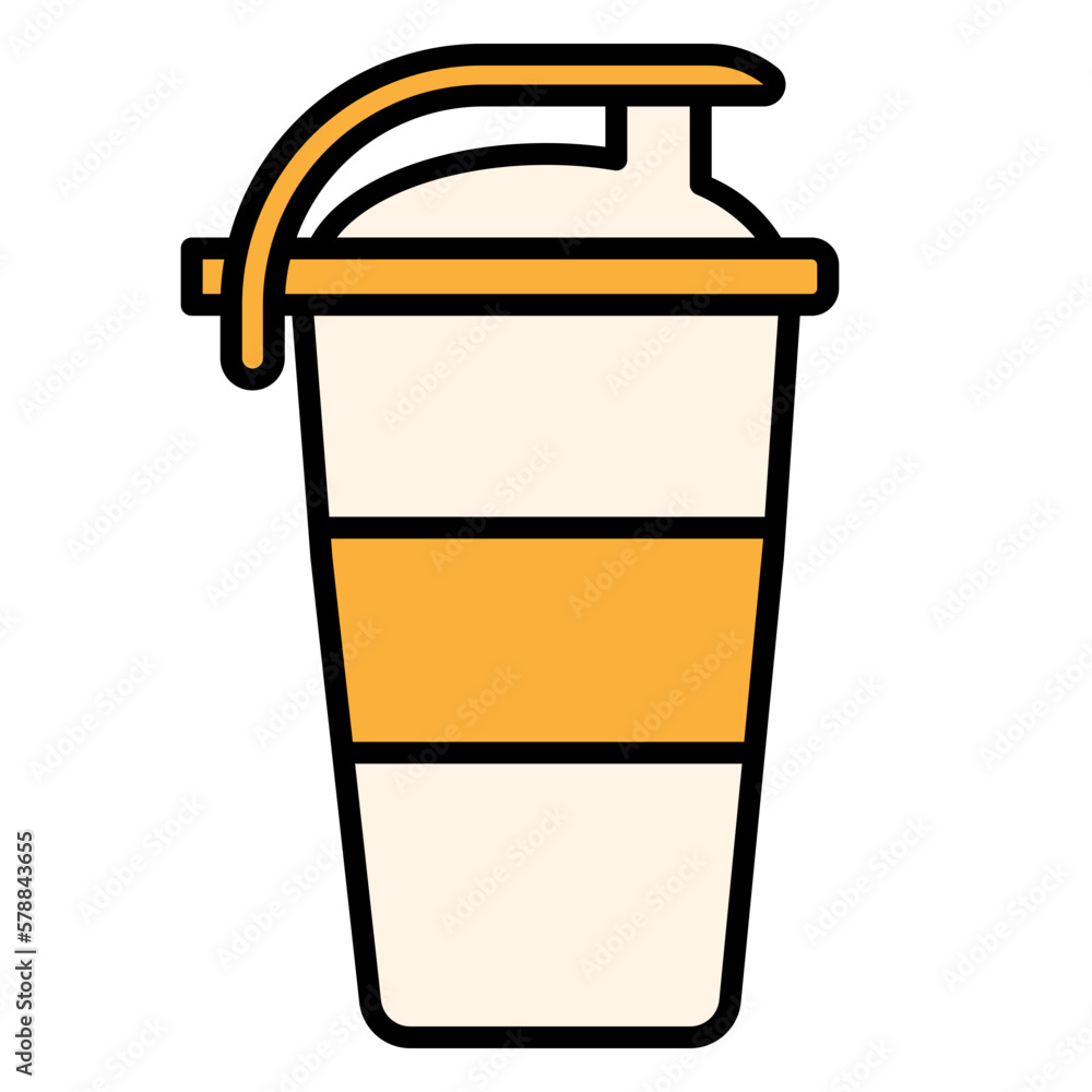 Illlustration of Bottle design Filled Icon Illlustration of Bottle design Filled Icon