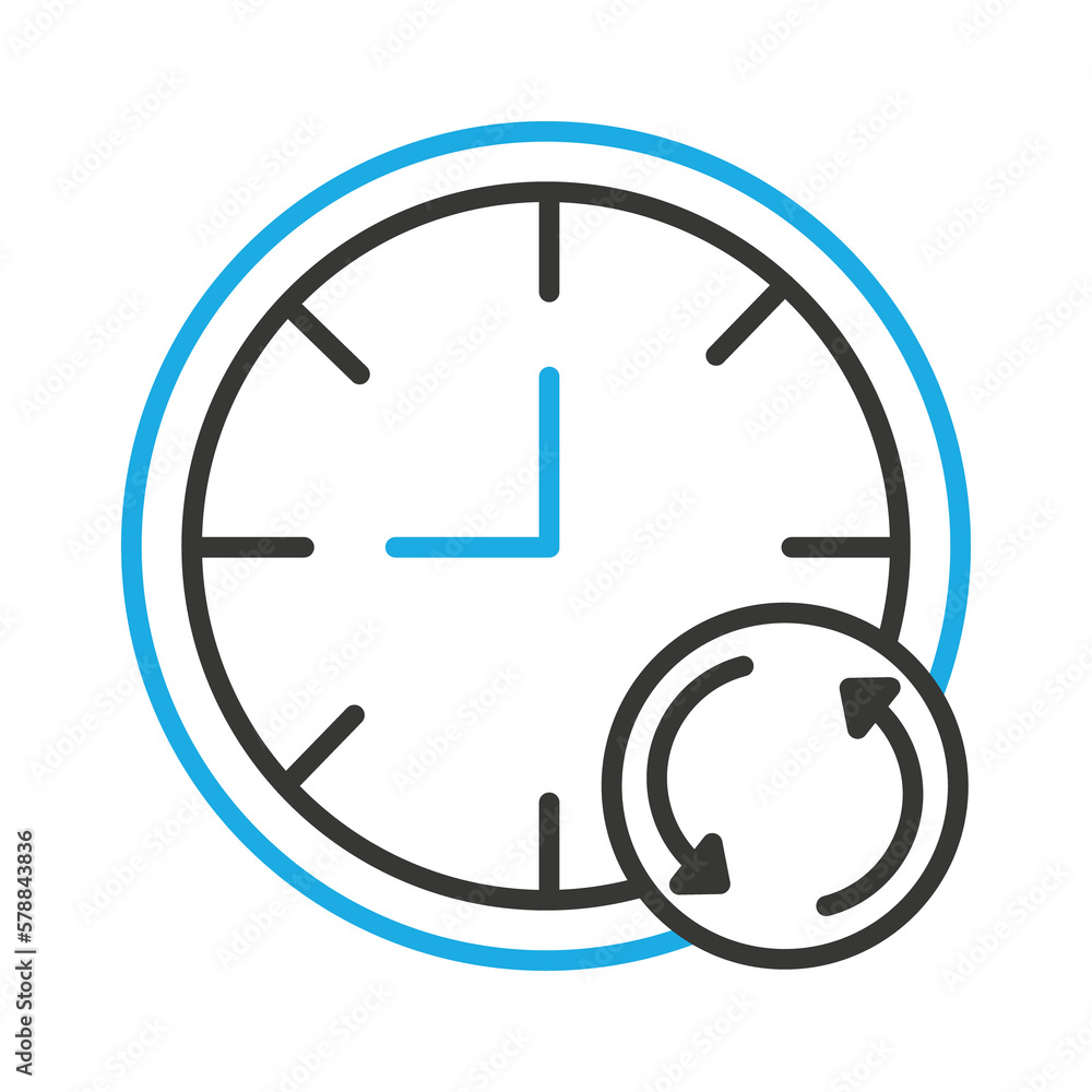 clock png icon with blue and black lines with transparent background clock png icon with blue and black lines with transparent background