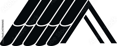 Architecture roof icon simple vector. House repair. Roofer metal