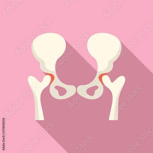 Arthritis icon flat vector. Joint disease. Medical body