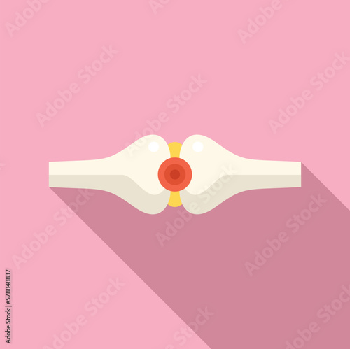 Body joint icon flat vector. Medical pain. Hand doctor