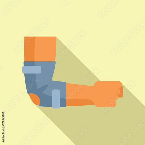 Elbow injury icon flat vector. Joint pain. Doctor inflammation