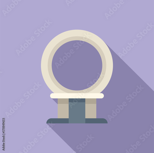 Xray device icon flat vector. Medical disease. Knee bone