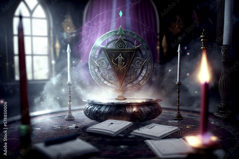 Tarot Cards And Smoke Freemasonry Symbols Stock Illustration Adobe Stock