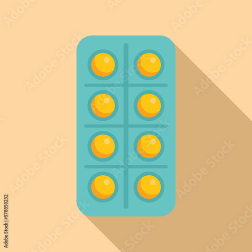 Arthritis blister icon flat vector. Joint pain. Skeleton treatment