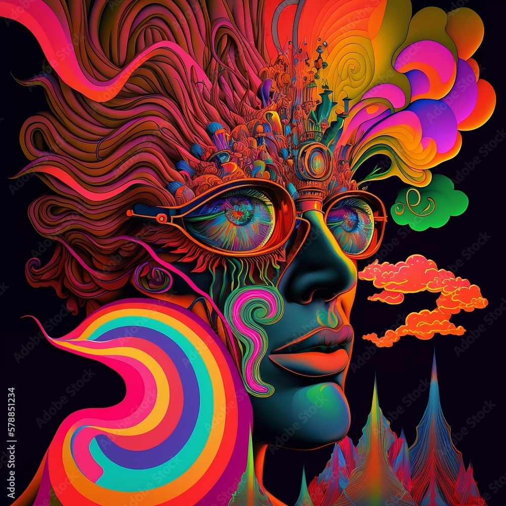 colorful mind of a human illustration