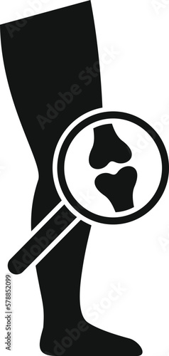 Knee pain icon simple vector. Joint disease. Body doctor