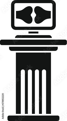 Knee xray image icon simple vector. Joint pain. Medical body