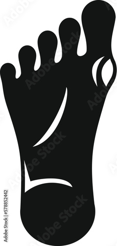 Foot arthritis icon simple vector. Medical disease. Body skeleton