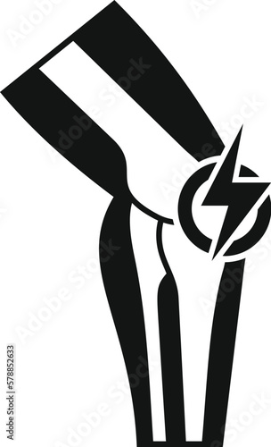 Pain knee icon simple vector. Medical disease. Food injury