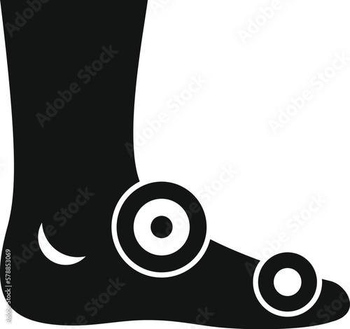 Foot injury icon simple vector. Medical pain. Hospital inflammation