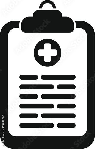 Patient clipboard icon simple vector. Medical health. Foot treatment