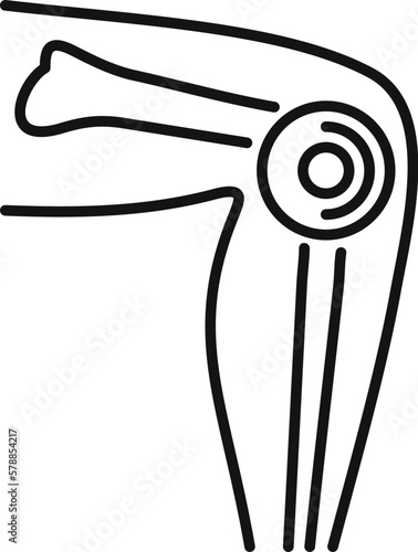 Knee problem icon outline vector. Joint pain. Doctor bone