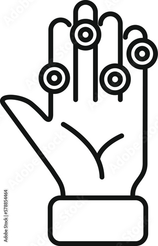 Hand health icon outline vector. Medical disease. Medical joint