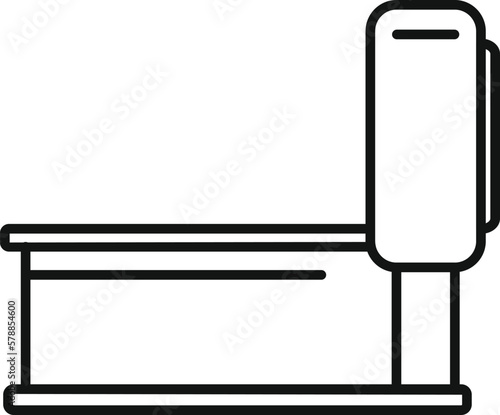 Mri equipment icon outline vector. Medical disease. Knee hand