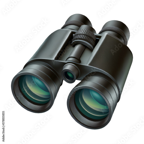 binoculars png vector illustration icon transparent background Generative Ai