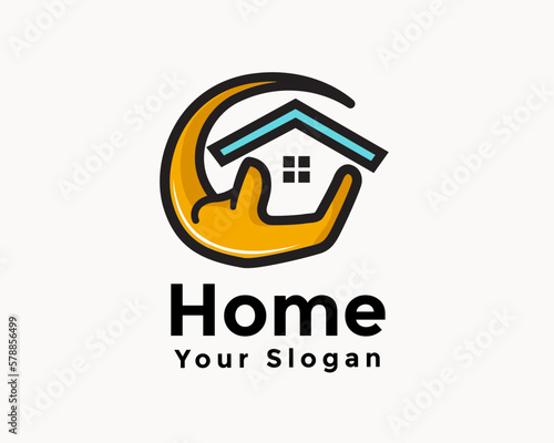 home care hand art solution logo symbol design template illustration inspiration