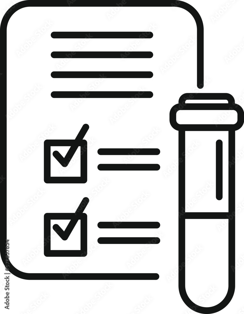 Covid test icon outline vector. Corona virus. Medical sample Covid test icon outline vector. Corona virus. Medical sample
