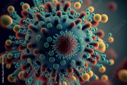 close up of Covid-19 virus bacteria