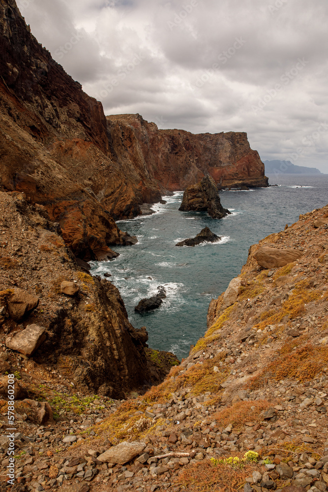 Cliffs of Madeira island, Portugal.