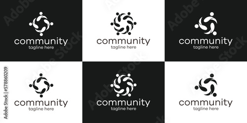 tim work community logo design vector illustration