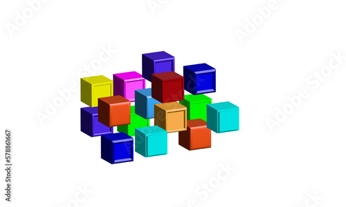 3d stack cube icon