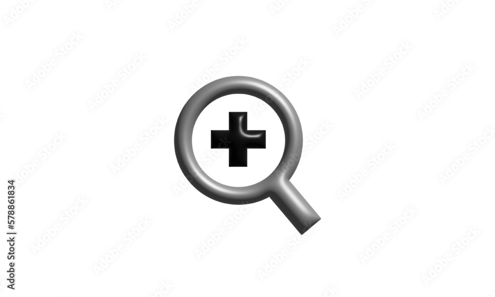 3d see more or search icon. vector illustration 3d see more or search icon. vector illustration