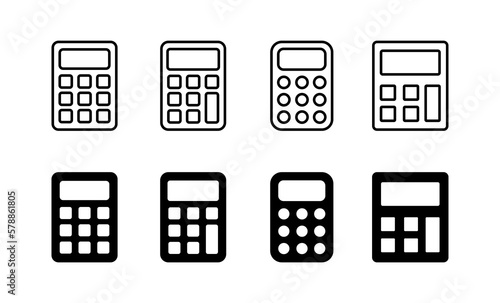 Calculator icon vector for web and mobile app. Accounting calculator sign and symbol.