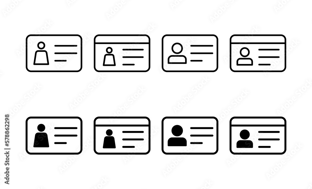 License icon vector for web and mobile app. ID card icon. driver license, staff identification card License icon vector for web and mobile app. ID card icon. driver license, staff identification card