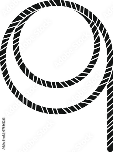 Hand lasso icon simple vector. Rodeo cord. Circle western