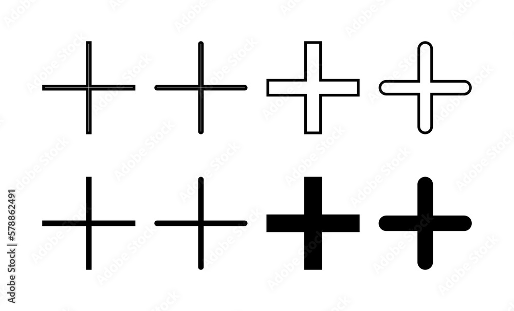 Plus Icon vector for web and mobile app. Add plus sign and symbol Plus Icon vector for web and mobile app. Add plus sign and symbol