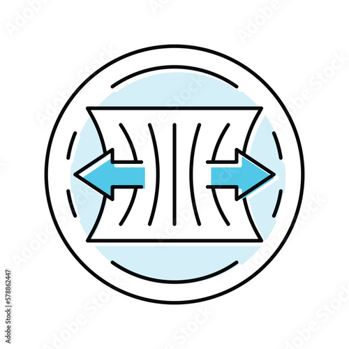 elastane fabric cloth color icon vector illustration