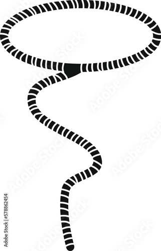Decoration lasso icon simple vector. Circle knot. Border rodeo