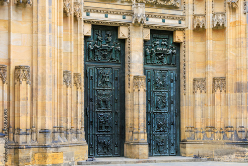 Photography Details of the exterior of the Gothic Catholic Cathedral of St