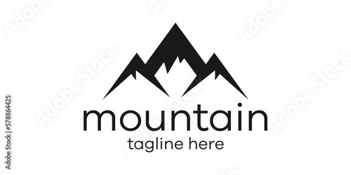 mountain logo simple vector illustration