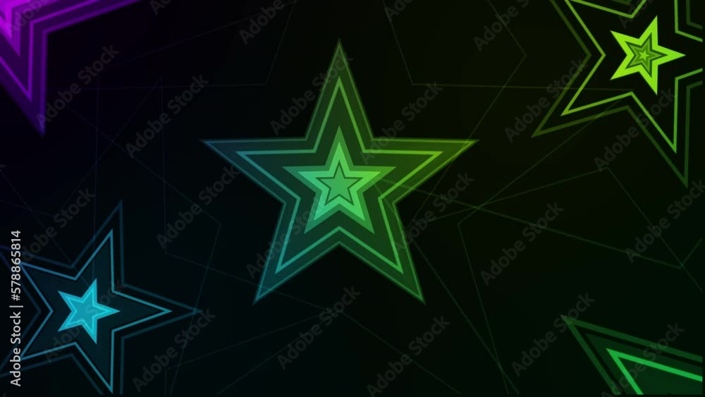 Abstract geometric stars background. Seamless looping animation Abstract geometric stars background. Seamless looping animation