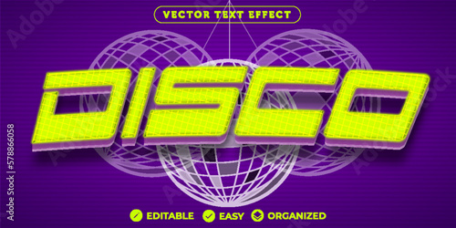 Disco Text Effect,Fully Editable Font Text Effect